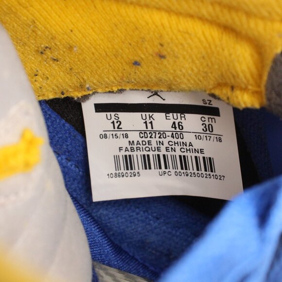 Nike Air Jordan 5 Retro JSP Laney Men's 12 Blue Athletic Sneakers CD2720-400 - Picture 3 of 10